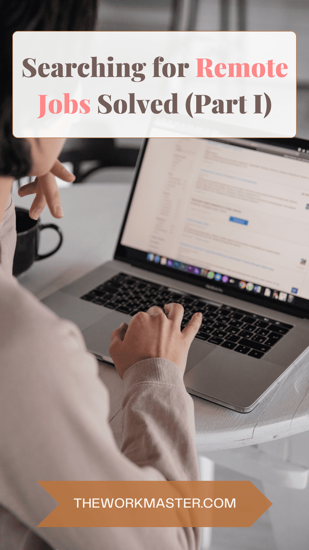 an image with a woman sitting next to a laptop and the photo is related to job search for remote work by theworkmaster.com an image with a woman sitting next to a laptop and the photo is related to job search for remote work by theworkmaster.com