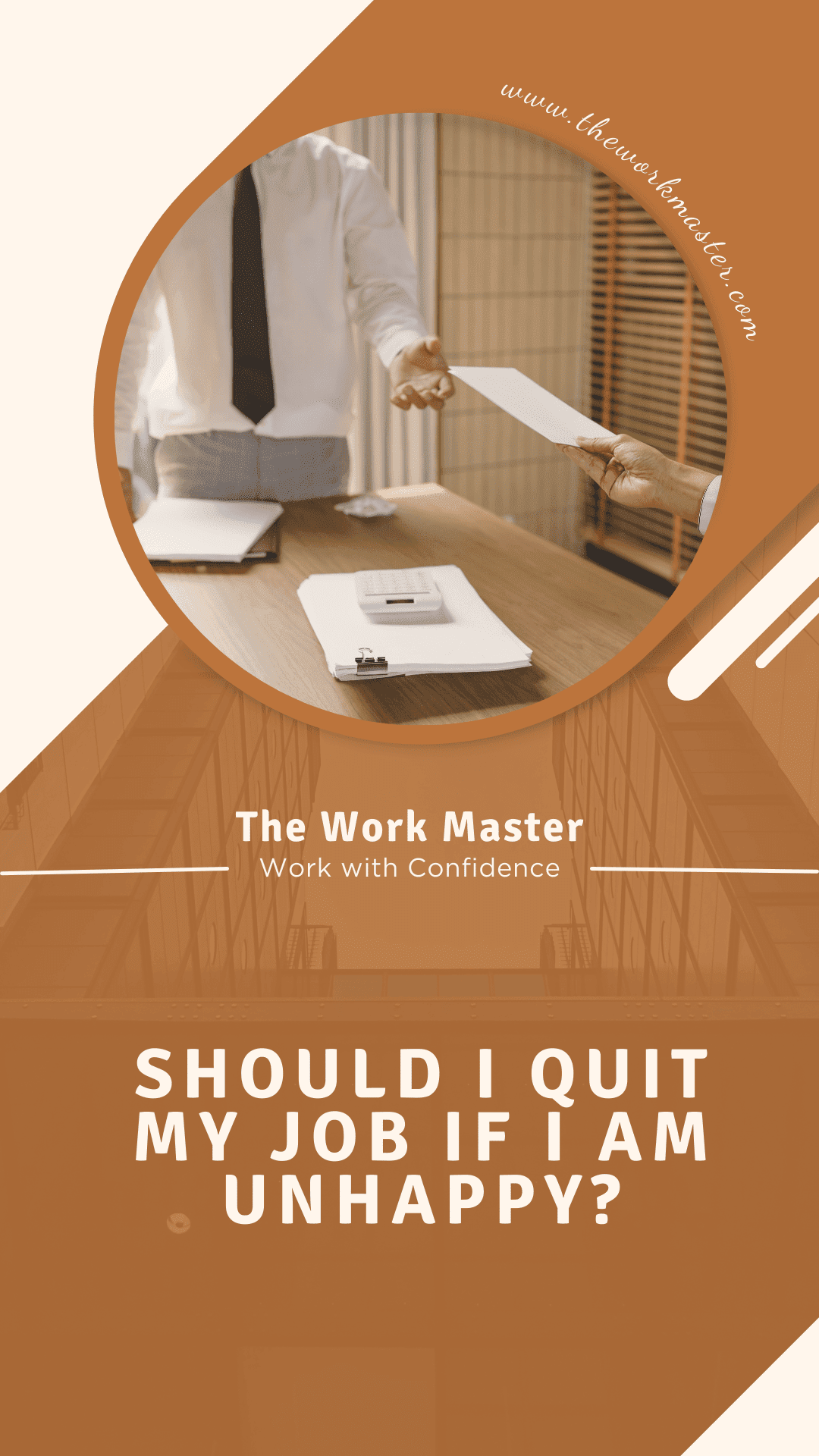 a pin about quitting a job due to unhappiness