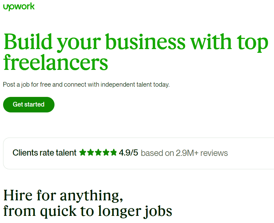 Upwork job board